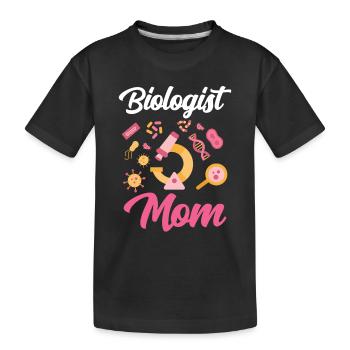 Biologiste Maman Biologiste Professeur de biologie - T-shirt bio Premium Enfant - noir - Devant