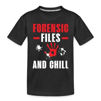 Dossiers médico-légaux et sciences judiciaires - T-shirt bio Premium Enfant - noir - Devant