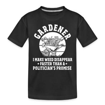 Gardener - Kids' Premium Organic T-Shirt - black - Front