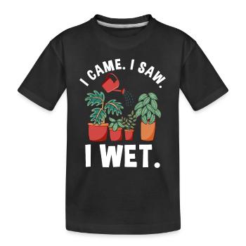 Lustige Gartenpflanze Nasse Pflanzen - Kinder Premium Bio T-Shirt - Schwarz - Vorne