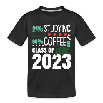 Klasse von Kaffee 2023 - Kinder Premium Bio T-Shirt - Schwarz - Vorne