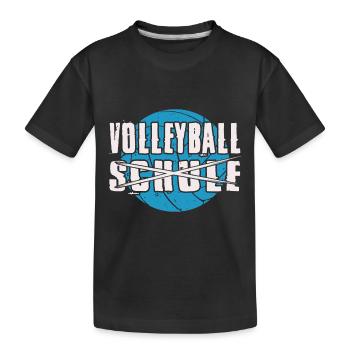 Volleyball Statt Schule Volleyballer Geschenkidee - Kinder Premium Bio T-Shirt - Schwarz - Vorne