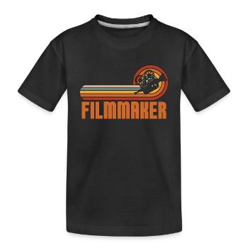 Filmmaking Filmmaker Retro Cinematographer Camera - Kids' Premium Organic T-Shirt - black - Front