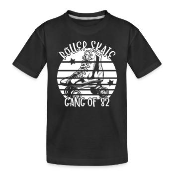 Rollschuhfahrer Rollerskates Rollschuh Gang 1982 - Kinder Premium Bio T-Shirt - Schwarz - Vorne