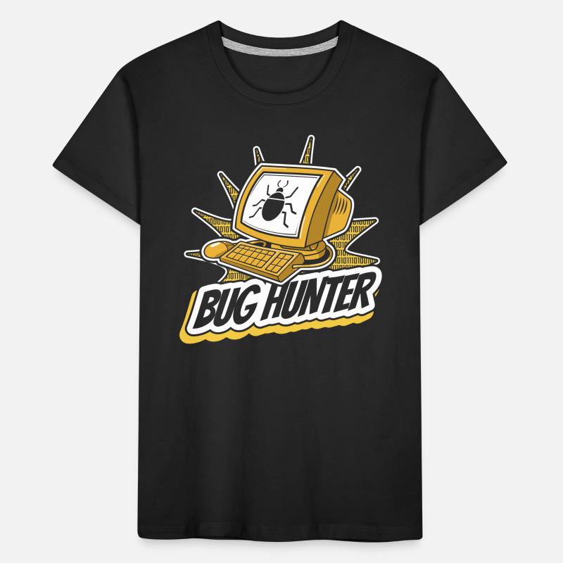 Bug Hunter Software Engineer Developer Coder Kids' Premium Organic T-Shirt