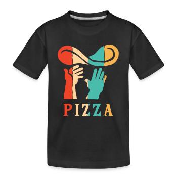 Retro Pizza Plateau Pizza Pizza Four Pizza Lover - T-shirt bio Premium Enfant - noir - Devant