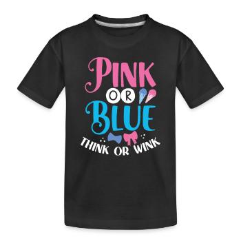 Rosa Oder Blau Denken Oder Zwinkern - Kinder Premium Bio T-Shirt - Schwarz - Vorne