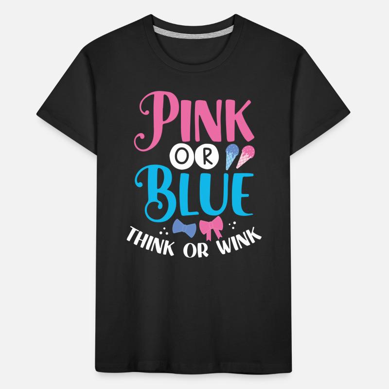 Rosa Oder Blau Denken Oder Zwinkern Kinder Premium Bio T-Shirt