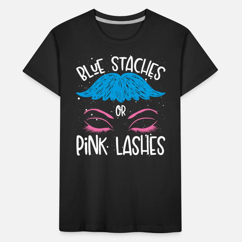 Blaue Stäbe Oder Rosa Wimpern Kinder Premium Bio T-Shirt