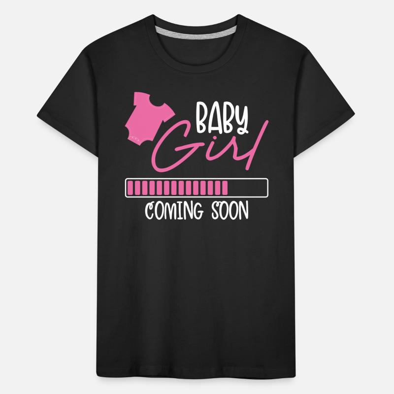 Kleines Mädchen Kommt Bald Kinder Premium Bio T-Shirt