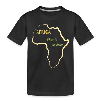 Afrika Das ist mein Zuhause - Kinder Premium Bio T-Shirt - Schwarz - Vorne