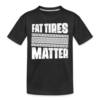 Fat Tires Matter Retro Classic Cars - Kids' Premium Organic T-Shirt - black - Front