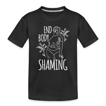 Honte corporelle Arrêtez la honte corporelle Arrêtez d’ennuyer - T-shirt bio Premium Enfant - noir - Devant
