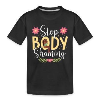 Plus de body shaming Bodyshaming agacement - T-shirt bio Premium Enfant - noir - Devant