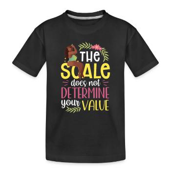 La Balance ne détermine pas votre valeur Honte corporelle - T-shirt bio Premium Enfant - noir - Devant