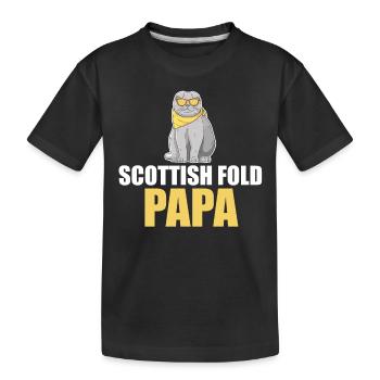 Chat écossais Fold - T-shirt bio Premium Enfant - noir - Devant