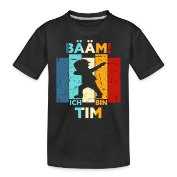 Tim Geschenk Name Vorname Geburtstag - Kinder Premium Bio T-Shirt - Schwarz - Vorne