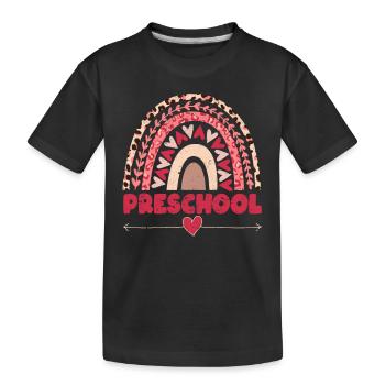 Vorschule Lehrer Regenbogen Student zurück - Kinder Premium Bio T-Shirt - Schwarz - Vorne