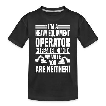 Opérateurs de machines lourdes - T-shirt bio Premium Enfant - noir - Devant