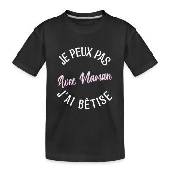 Cadeau maman, cadeau mère. cadeau maman de l'année - T-shirt bio Premium Enfant - noir - Devant