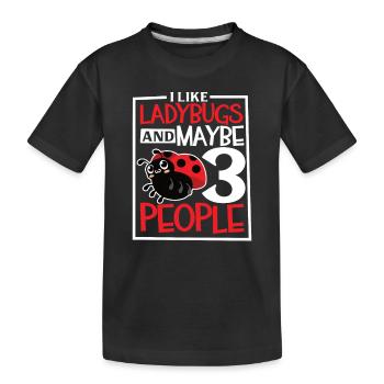 Coccinelle Coccinelle Entomologie Insectes - T-shirt bio Premium Enfant - noir - Devant