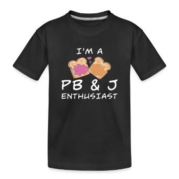 Snack amusant pour les amateurs de beurre de cacahuète et - T-shirt bio Premium Enfant - noir - Devant