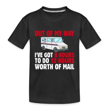 Lieferfahrer -Outfit -Witz -Lieferwagen Design - Kinder Premium Bio T-Shirt - Schwarz - Vorne