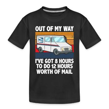 Lieferfahrer -Outfit -Witz -Lieferwagen Design - Kinder Premium Bio T-Shirt - Schwarz - Vorne