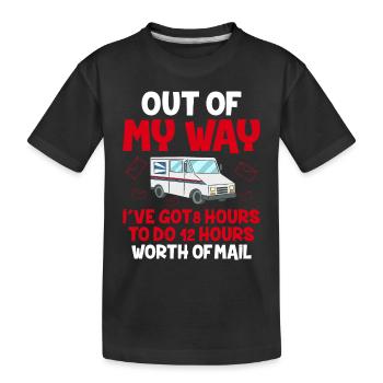 Lieferfahrer -Outfit -Witz -Lieferwagen Design - Kinder Premium Bio T-Shirt - Schwarz - Vorne