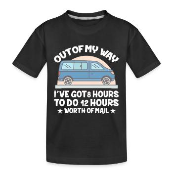 Lieferfahrer -Outfit -Witz -Lieferwagen Design - Kinder Premium Bio T-Shirt - Schwarz - Vorne
