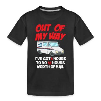 Lieferfahrer -Outfit -Witz -Lieferwagen Design - Kinder Premium Bio T-Shirt - Schwarz - Vorne