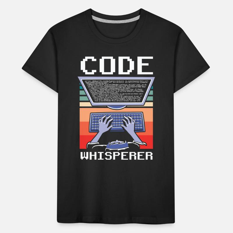 CodeWhisperer Programmeur Codeur Coder T-shirt bio Premium Enfant