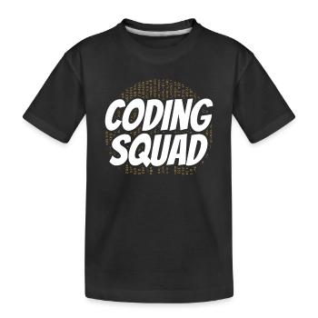 Coding Team Programmierer Programmieren Coder - Kinder Premium Bio T-Shirt - Schwarz - Vorne