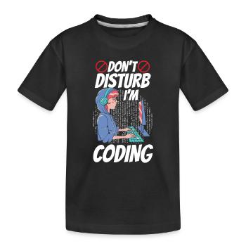 Ne vous embêtez pas: je programme Coding Coder - T-shirt bio Premium Enfant - noir - Devant