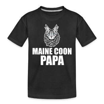 Maine Coon Cat - Kids' Premium Organic T-Shirt - black - Front