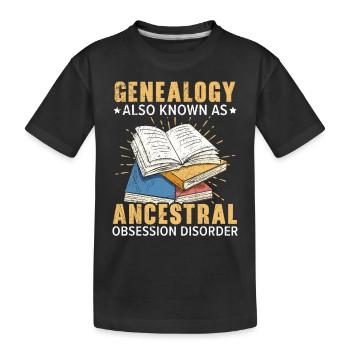 Genealogy known as ancestral possession disorder - Kids' Premium Organic T-Shirt - black - Front