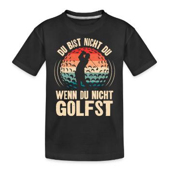 Golf Golfer - Kinder Premium Bio T-Shirt - Schwarz - Vorne