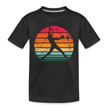 Baseball - Kinder Premium Bio T-Shirt - Schwarz - Vorne