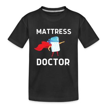 Meilleur vendeur de matelas de lit Docteur - T-shirt bio Premium Enfant - noir - Devant