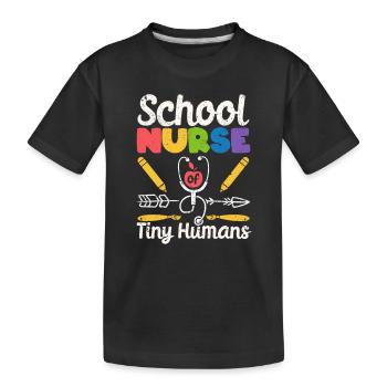 Infirmière scolaire de la maternelle Tiny Humans - T-shirt bio Premium Enfant - noir - Devant