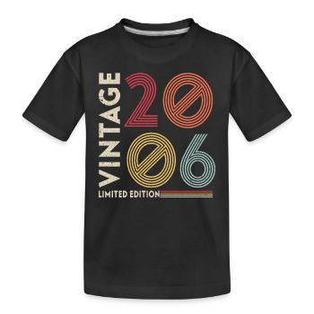 VINTAGE 2006 - Kinder Premium Bio T-Shirt - Schwarz - Vorne
