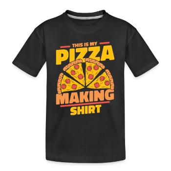 Ceci est mon vêtement de fabrication de pizza pizza four pizza pizza - T-shirt bio Premium Enfant - noir - Devant