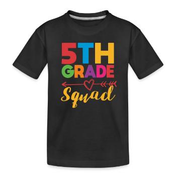 5. Klasse Kader Lehrer Fünfte Schüler Team Zurück - Kinder Premium Bio T-Shirt - Schwarz - Vorne