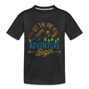 The adventure of preschoolers can begin - Kids' Premium Organic T-Shirt - black - Front