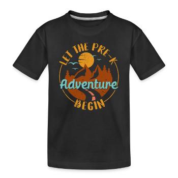 The adventure of preschoolers can begin - Kids' Premium Organic T-Shirt - black - Front