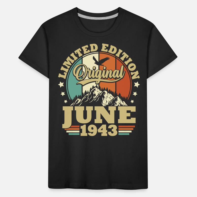 Geburtstagsgeschenk geboren im Juni 1943 Kinder Premium Bio T-Shirt