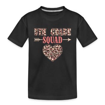 5th Grade Squad Teacher Fifth Student Team Back - Kids' Premium Organic T-Shirt - black - Front