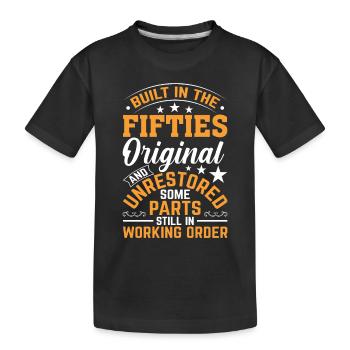 Erbaut In Fünfziger Jahren 50er Jahre Geburtstag - Kinder Premium Bio T-Shirt - Schwarz - Vorne