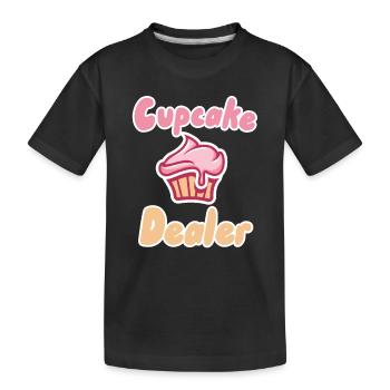 Cupcake-Händler - Kinder Premium Bio T-Shirt - Schwarz - Vorne