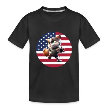 American Football Sport Présent - T-shirt bio Premium Enfant - noir - Devant